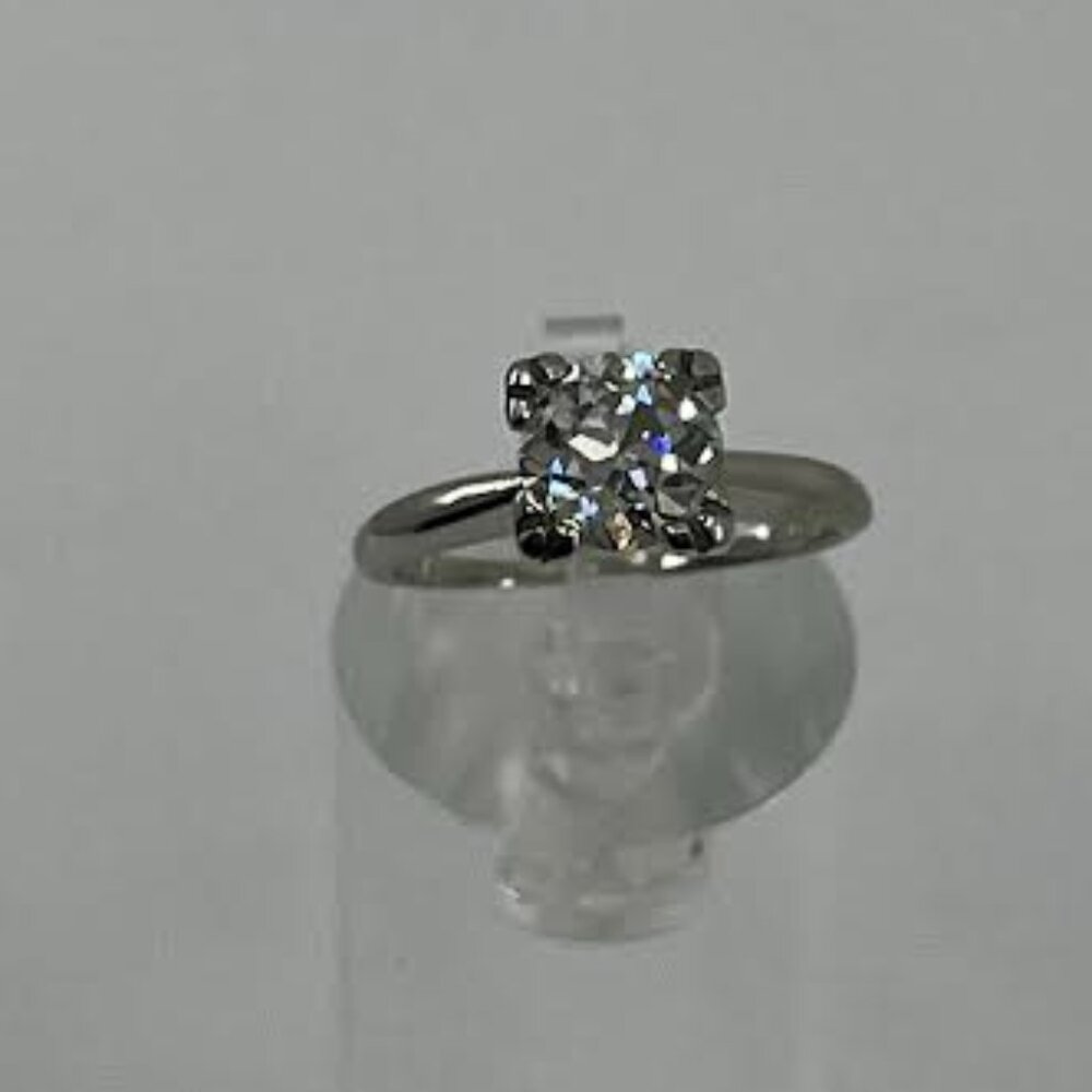 Vintage Old European Cut Engagement ring 14k white gold